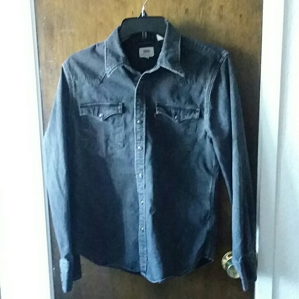 Levis Grey Deniem Button Down